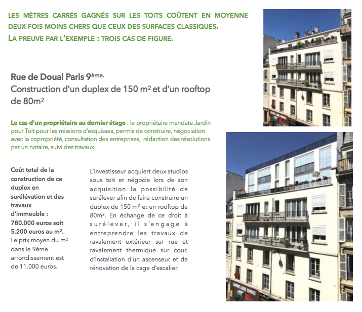 Surelevation Rue de Douai