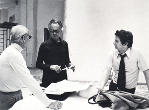 Victor Vasarely, Jean Saunier et Dominique Ronseray ses architectes