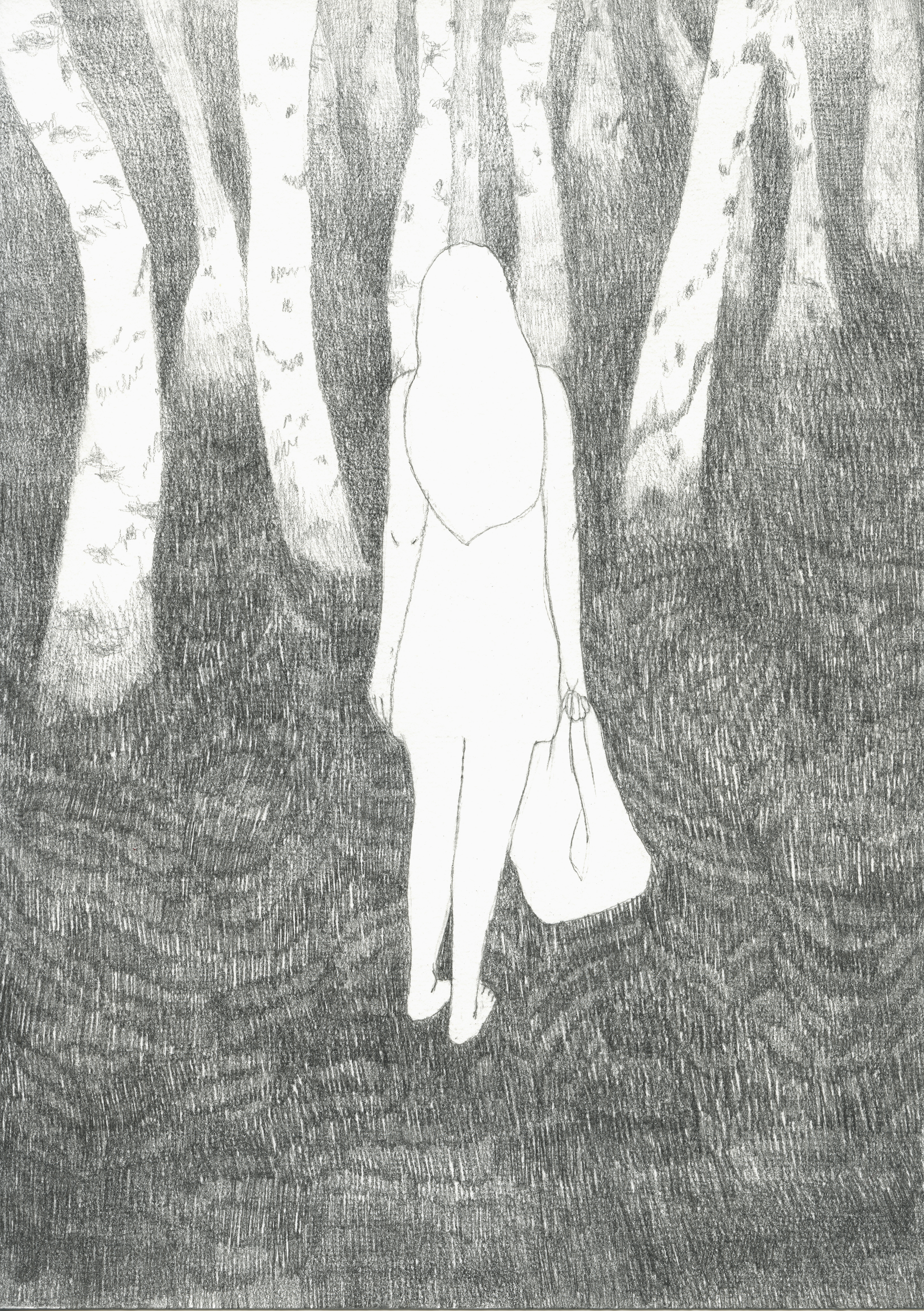 La Foret, crayon sur papier 21X29,7 cm