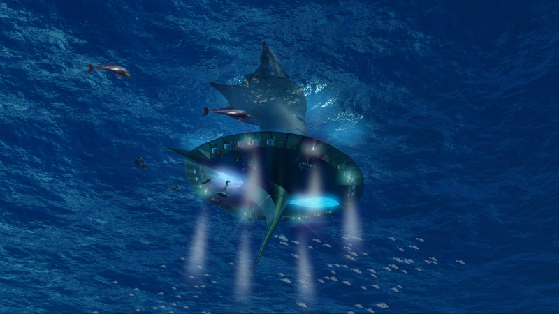 Sea Orbiter vue sous-marine